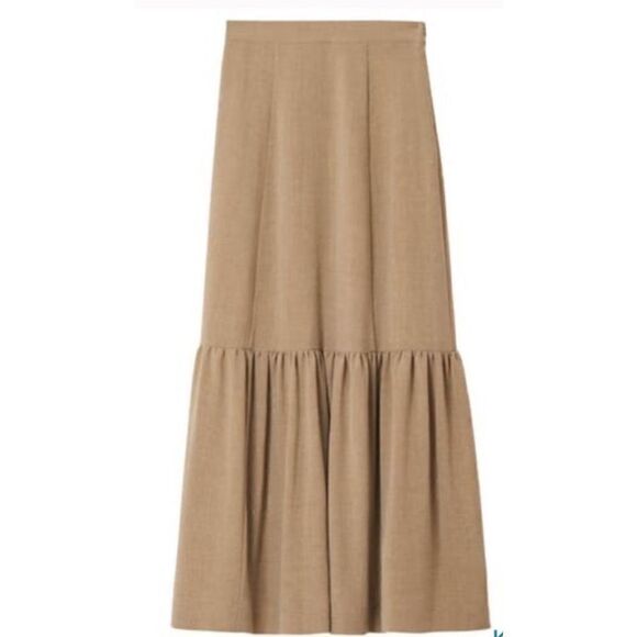 Rodebjer Khaki Flounce Maxi Skirt NWT Size Medium - Picture 3 of 9